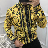 Men's Royal Lion HD Pattern Christmas Shirt Formal Party Shirt High-Quality Fabric Blue Purple Green Red Outdoor Street