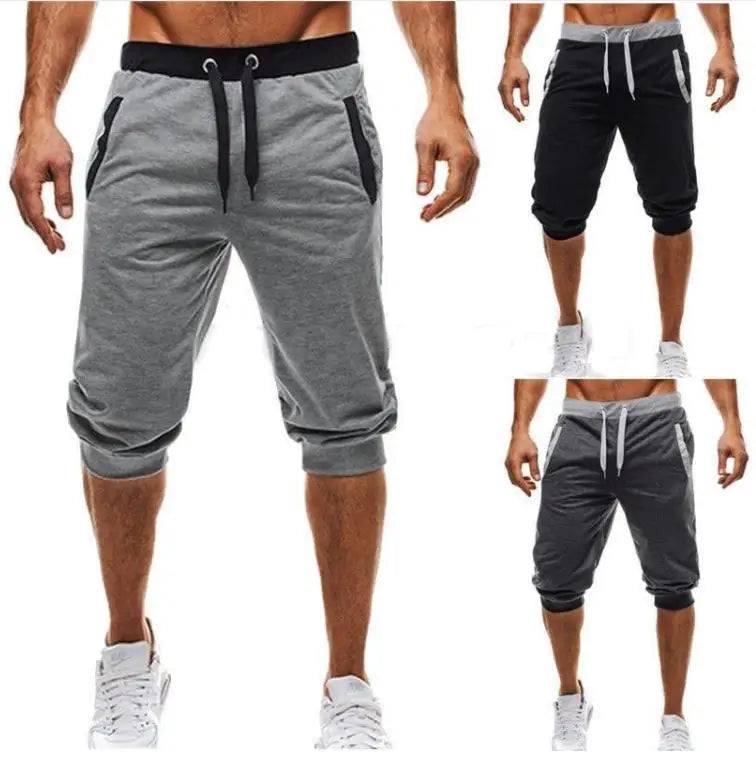 New Summer Shorts Men's Fashion Causal Shorts Cropped Trousers Beach Shorts Man Breathable Cotton Gym Short Sweatpants