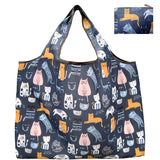 Big Size Thick Nylon Large Tote ECO Reusable Polyester Portable Shoulder Women's Handbags Folding Pouch Shopping Bag Foldable