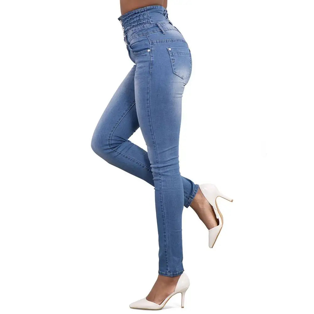 High Waist Slim Pencil Jeans Vintage Denim Pants Women Oversized Basics Trousers Female Clothing Casual Elasticity Leggings