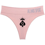 New Queen Spades Funny Print High-waist Underwear Women Sexy Panties Girls Thongs Female G String Pantie Temptation Intimates