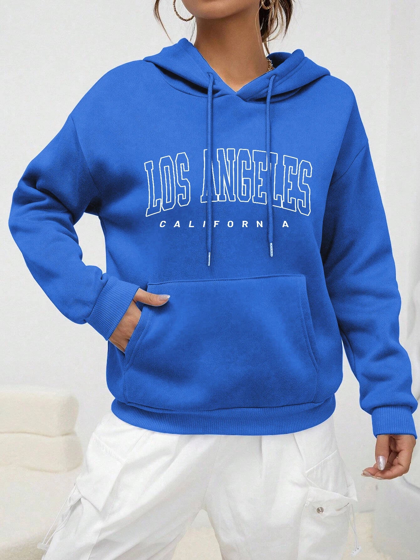 Los Angeles Art Letter Design Women Streetwear American Style Fashion Sweatshirt Autumn Hip Hop Female Hoodies Casual Fleece Top