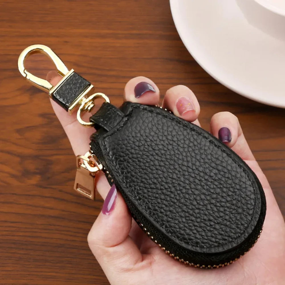 1Pc Car Key Wallets Women Couples Zipper Door Keys Storage Mini Portable Multi-function Simple Solid Protection Classic Unisex