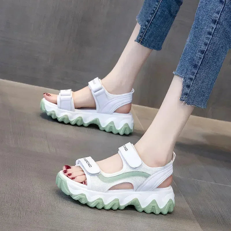 Ladies Sport Sandals Korean Version Thick Platform Shoes Casual Shoes Women Outdoor Beach Sports Sandalies Mujer