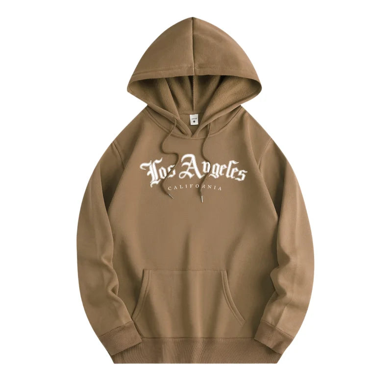 Men's new fashion hoodie, casual daily drawstring hooded sweatshirt lettering, front kangaroo pocket, men's jacket