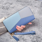 Cross-border Explosions Supply Contrast Color Stitching Long Wallet Women's Clutch Bag Women's New Fashion Japanese-K