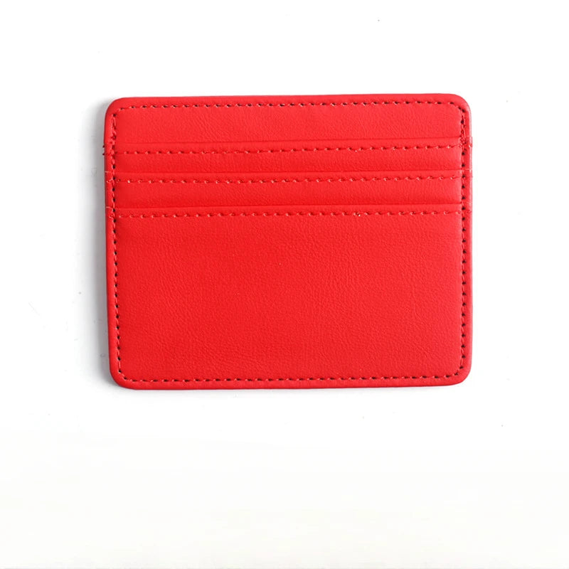 1Pc Pu Leather ID Card Holder Candy Color Bank Credit Card Box Multi Slot Slim Card Case Wallet Women Men Business Card Cover