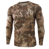 Fashionable Men's Camouflage Printed Men's T-shirt Casual Trend Military Fan Top Autumn New Long Sleeved Round Neck Top