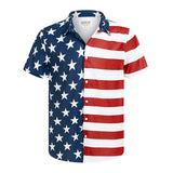 America Flag Graphic Shirts for Men Clothing 3D Printed Hawaiian Beach Shirts Short Sleeve y2k Tops Vintage Clothes Lapel Blouse