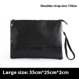 Men's Crocodile Pattern Fashion Clutch Shoulder Crossbody