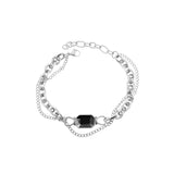 Gem Interspersed Bracelet Double-layer Fashion Women