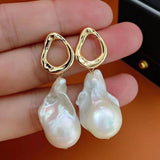 Fashion Big Baroque Pearl Earrings