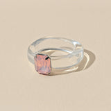 Design Transparent Acrylic Gem Resin Candy Color Jelly Ring