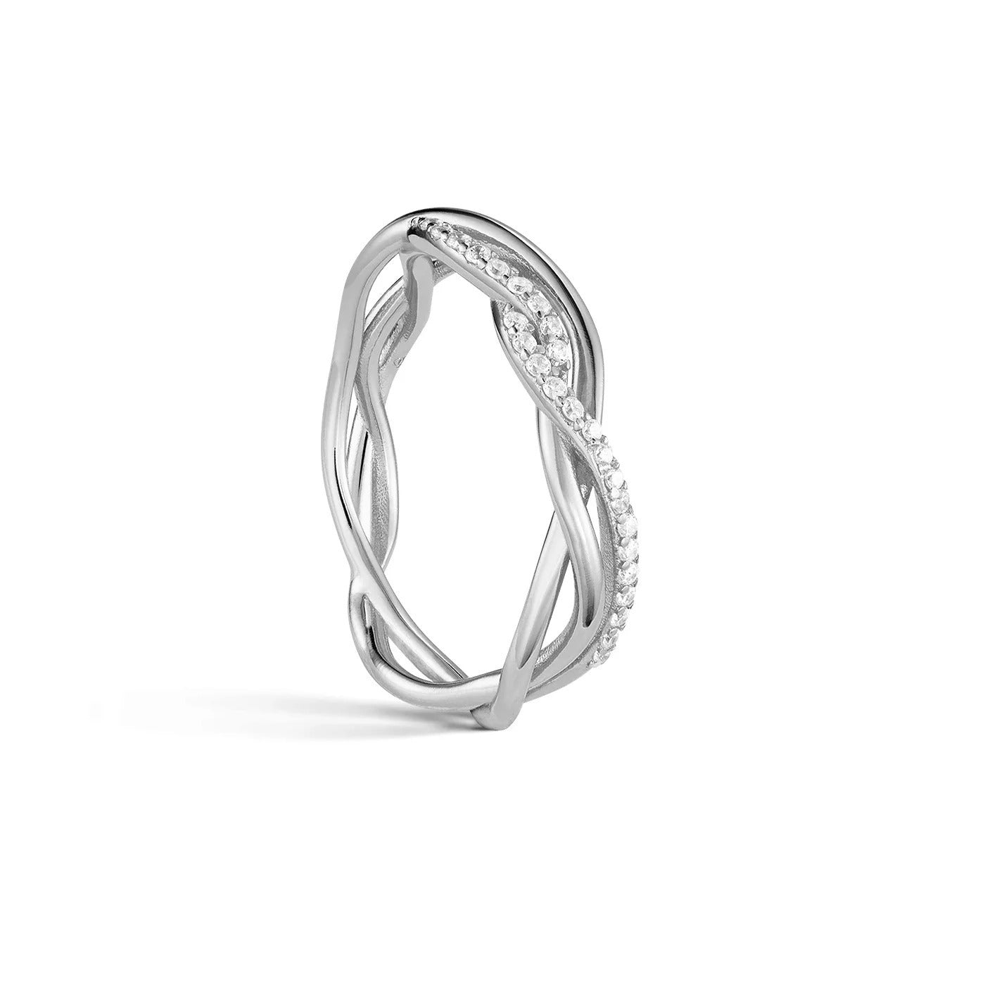 Female Niche S925 Sterling Silver Multi-layer Wave Ring