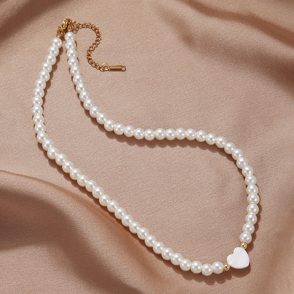 Fashion Simple French Vintage Pearl Necklace