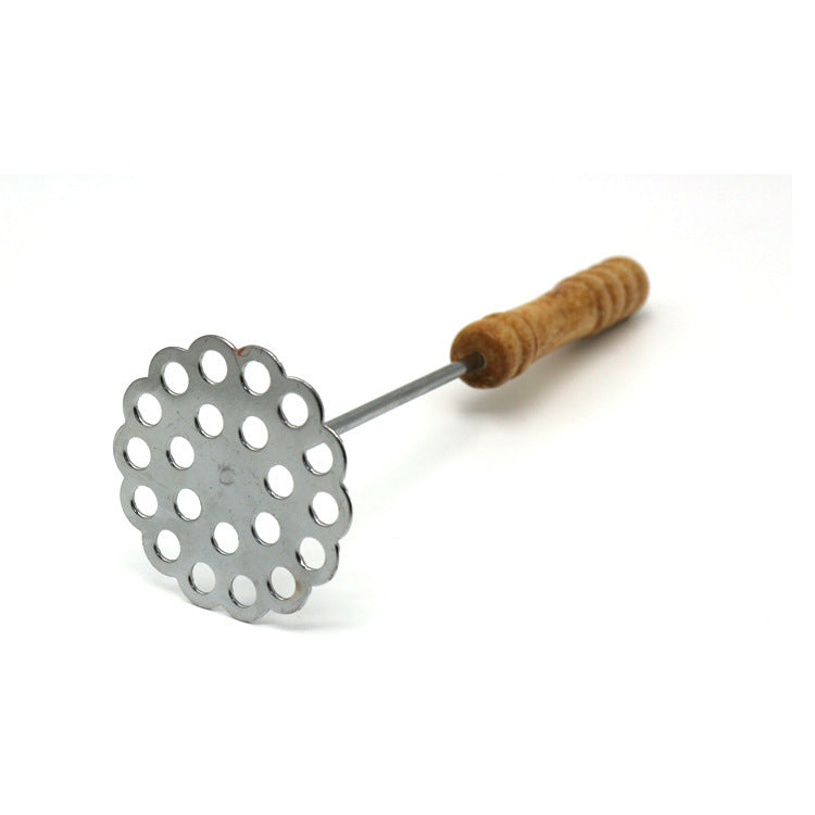 Manual Potato Masher With Wooden Handle Kitchen Gadget