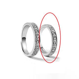 S925 Sterling Silver Tangcao Couple Special-interest Design Creative Rolling Grass Pattern Opening Couple Rings