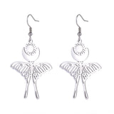 Moon Sun Butterfly Pendant Earrings For Women