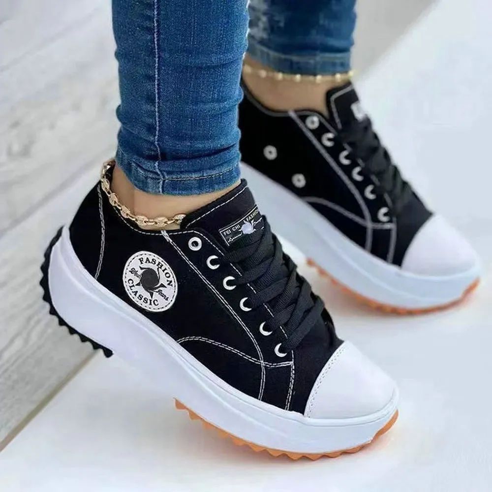 Speedy 2023classic White Canvas Shoes Women Sneakers Solid