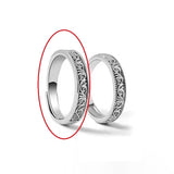 S925 Sterling Silver Tangcao Couple Special-interest Design Creative Rolling Grass Pattern Opening Couple Rings