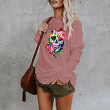 New casual sexy personality skull long-sleeved top