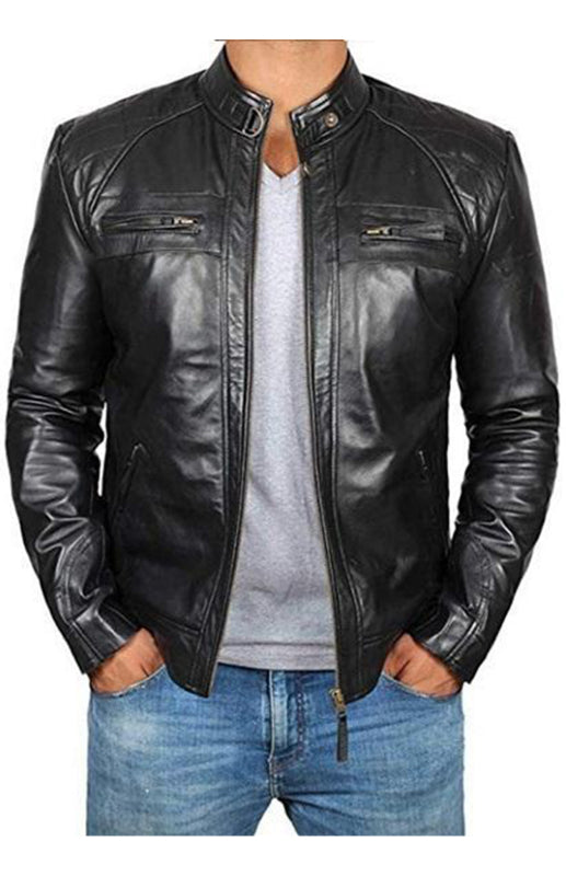 Classic Men's Polyester Woven Jacket with Straight Pockets