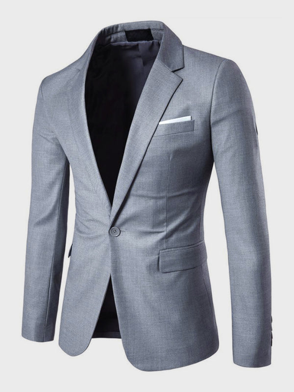 Men's Business Slim Suit Jacket Single Suit