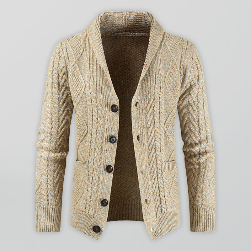 Men's Solid Color Single Breasted Casual Knit Cardigan