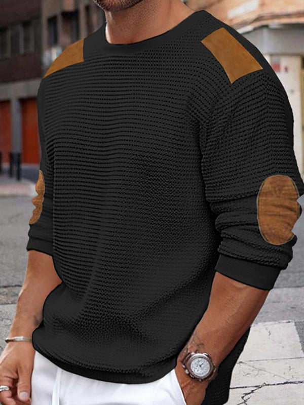 Men's casual pullover warm long sleeve sweater