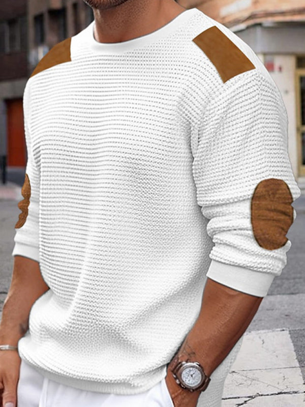 Men's casual pullover warm long sleeve sweater