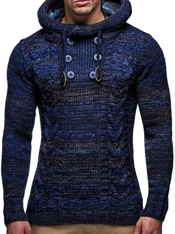 Men's casual pullover warm long sleeve sweater