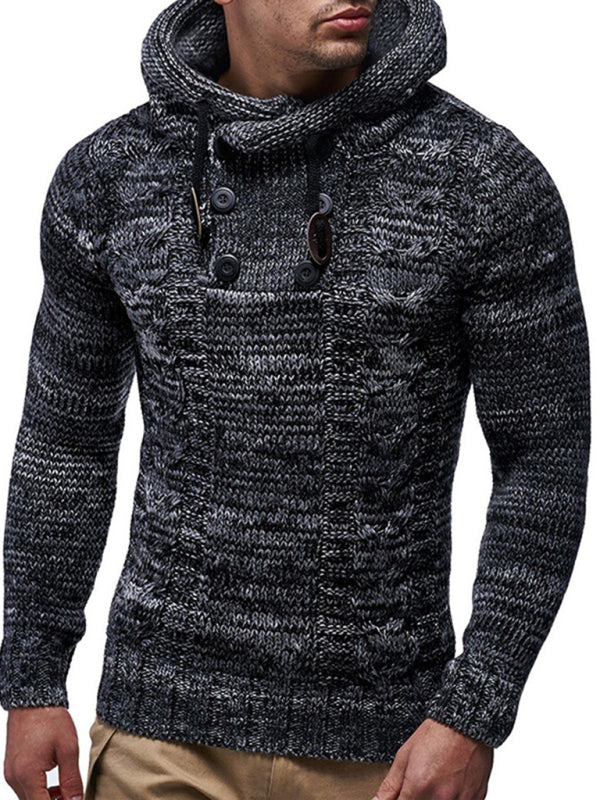 Men's casual pullover warm long sleeve sweater