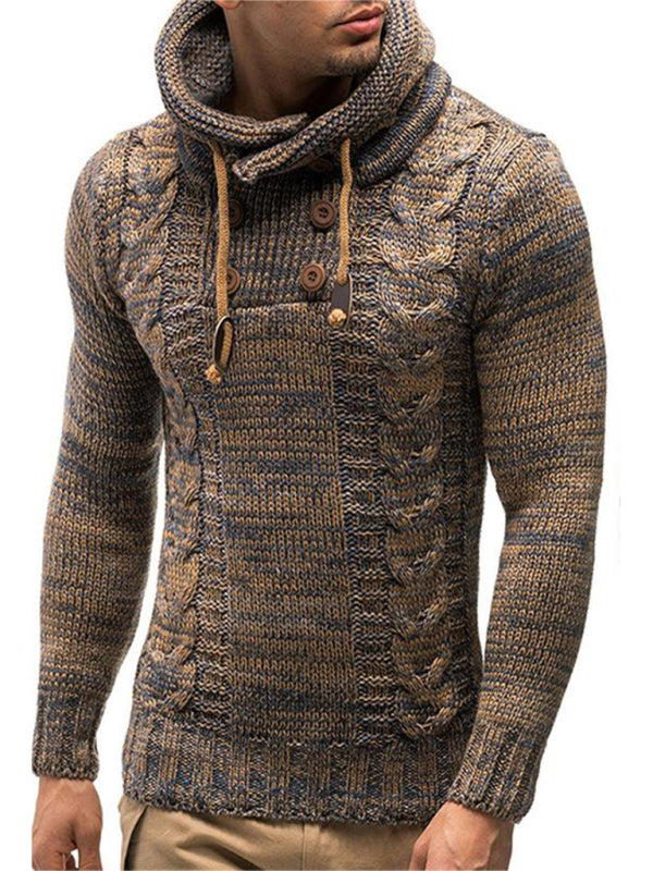 Men's casual pullover warm long sleeve sweater