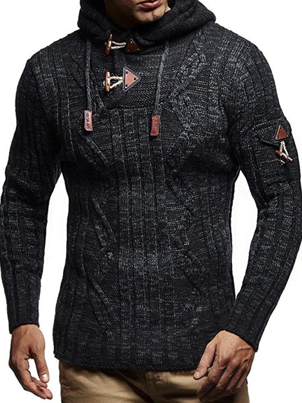 Men's casual pullover warm long sleeve sweater