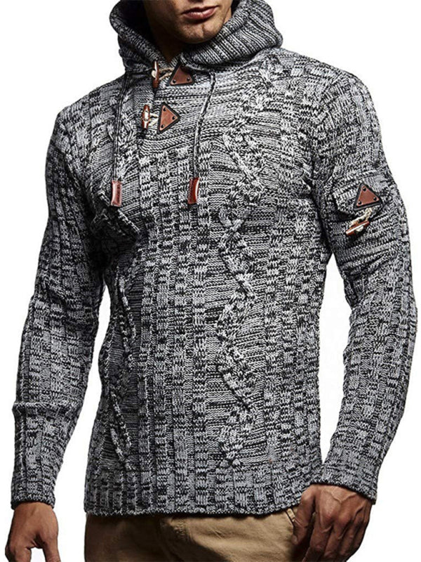 Men's casual pullover warm long sleeve sweater