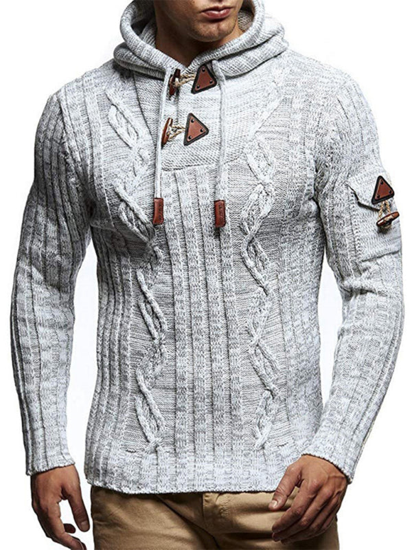 Men's casual pullover warm long sleeve sweater