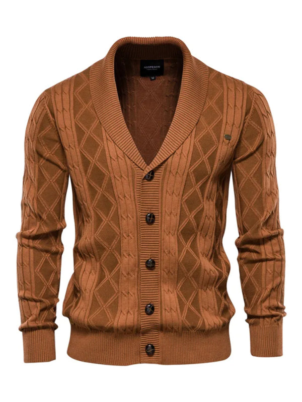 Men's casual pullover warm long sleeve sweater