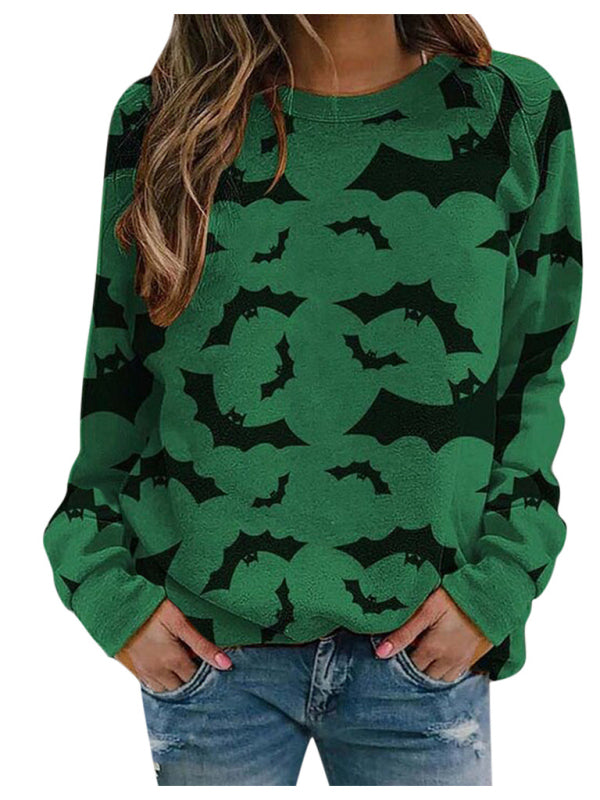 Women's Halloween Knitted Long Sleeve Tops