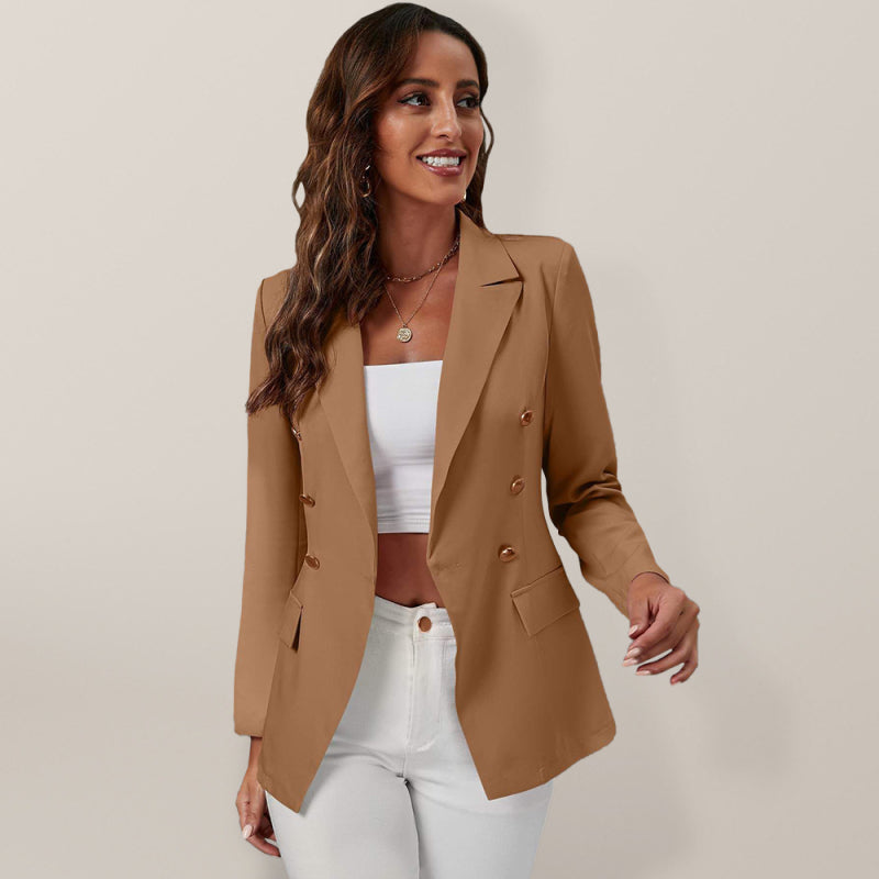 Temperament  cross-border long sleeved small suit jacket women's versatile