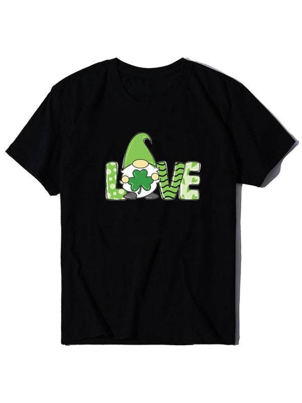 Women's New St. Patrick's Day Shamrock Short Sleeve T-Shirt