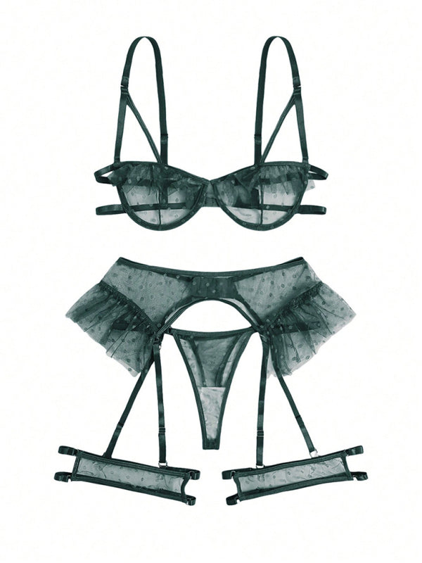 Sexy and tempting three-point bra and panties sexy set