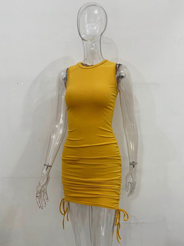 New slim fit hip-hugging vest dress